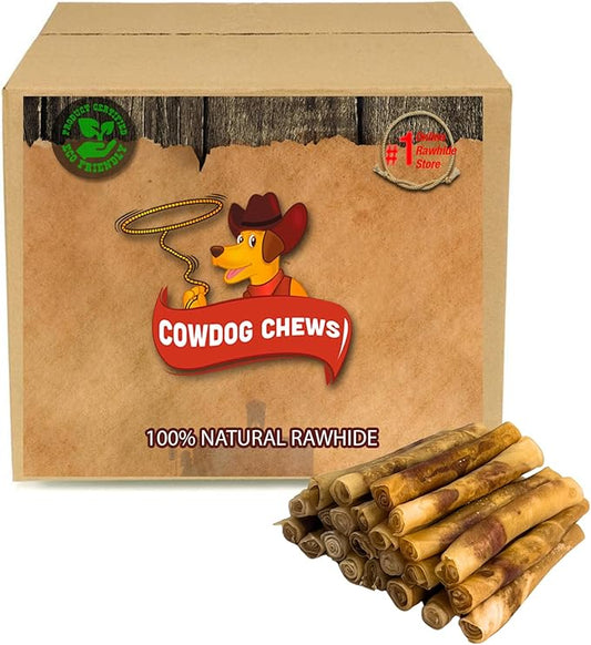 Cowdog Chews Rawhide Gourmet Meaty Rolls 5-6" (24 Pack) ??Premium Dog Treats with Savory Beef Filling, Long-Lasting Chew for Aggressive Chewers, High-Protein, Natural Ingredients