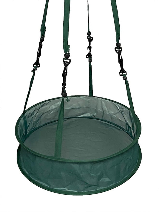 Seed/Shell Catcher for Bird Feeders Platform 19 x 19 x 4 inches Birdseed Hoop Outdoor Garden Hanging Tray (Green, 19 inches - 1Pack)