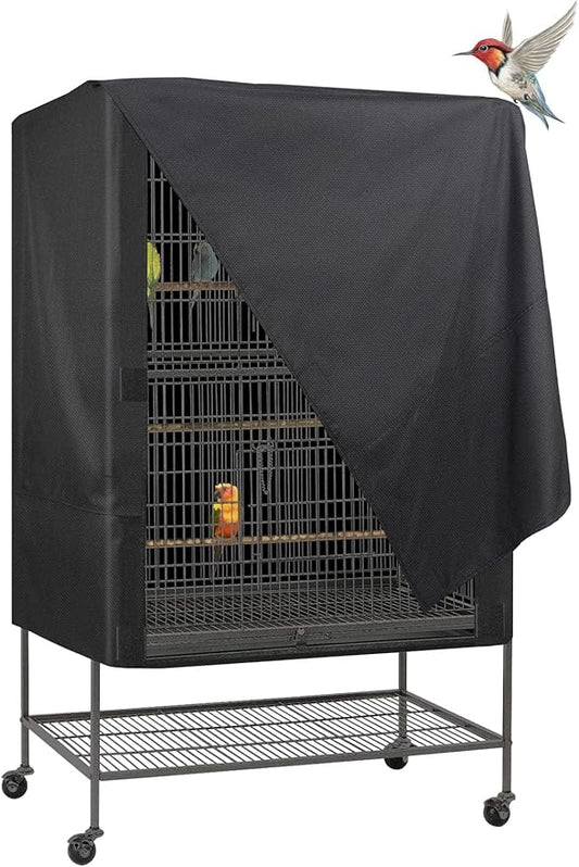 Explore Land Pet Cage Cover - Good Night Enclosure for Bird Critter Cat House to Small Animal Privacy & Comfort (Small, Black)