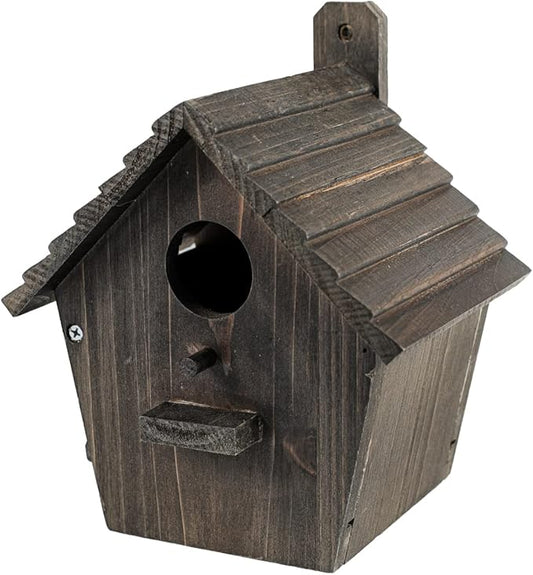 Bird House Black Birdhouse Bird Houses for Outside with Pole Wooden Bird House for Finch Bluebird House Cardinals Hanging Birdhouse Clearance Garden Country Cottages B8-2