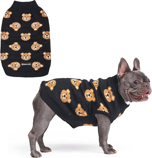 Spark Paws Knit Dog Sweater ??Ultra Soft Warm Winter Dog Sweater for Small, Medium & Large Dogs ??Stretch Fit Pet Sweater for French Bulldog, Pitbull, Girl & Boy Dogs Jacket, (Broken Teddy, XL)