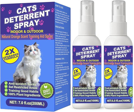Cat Deterrent Spray - Cat Scratch Deterrent Spray for Furniture Protection, Scratch & Chew Deterrent ??Effective Natural Non-Toxic Training Aid for Cats