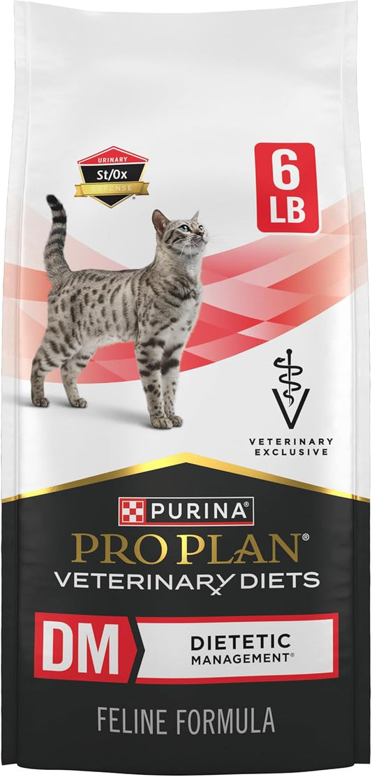 Pro Plan Veterinary Diets Purina DM Dietetic Management Feline Formula Dry Cat Food - 6 lb. Bag