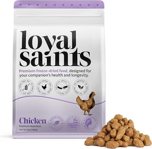 Freeze Dried Raw Dog Food - Premium Chicken Flavor with High Protein & Grain Free Dog Food for Small or Large Breeds and Picky Eaters - Versatile as Meal Topper, Pet Snack & Treats, 5 Oz
