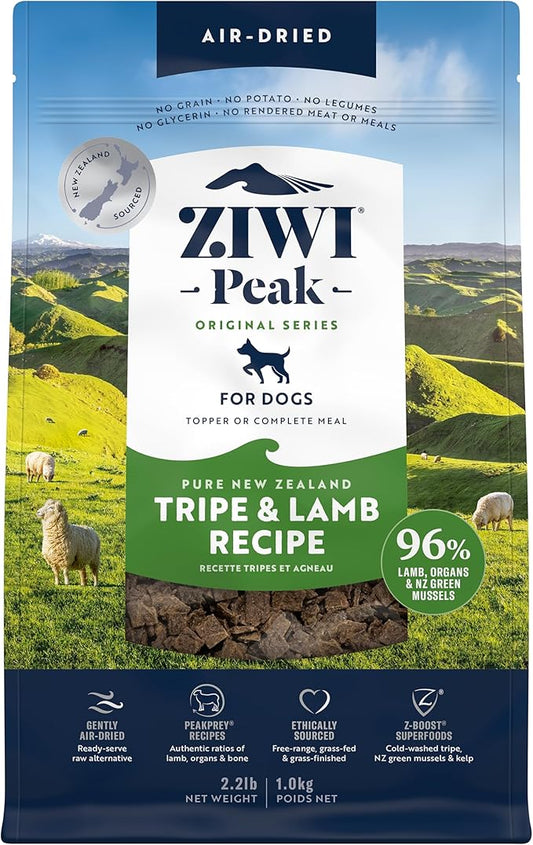 ZIWI Peak Air-Dried Dog Food ??Tripe & Lamb - All Natural, High Protein, Grain Free, Limited Ingredient w/ Superfoods (35.2oz)