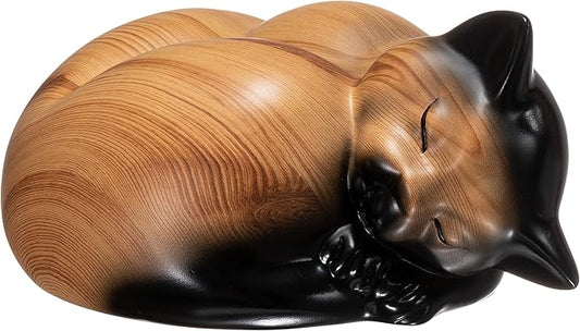 Pet Urns,Sleeping Resin Cremation Cat Urn, Cat Urns for Ashes, Small Animal Urn (Cream)…