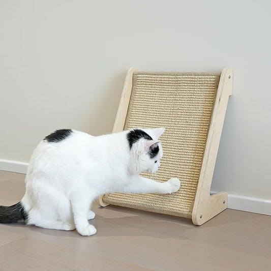 Cat Scratcher, L-Shape Cat Scratching Pad, Sisal Scratchers for Indoor Cats, Protecting Furniture Scratch Pad with Catnip(Small Size)