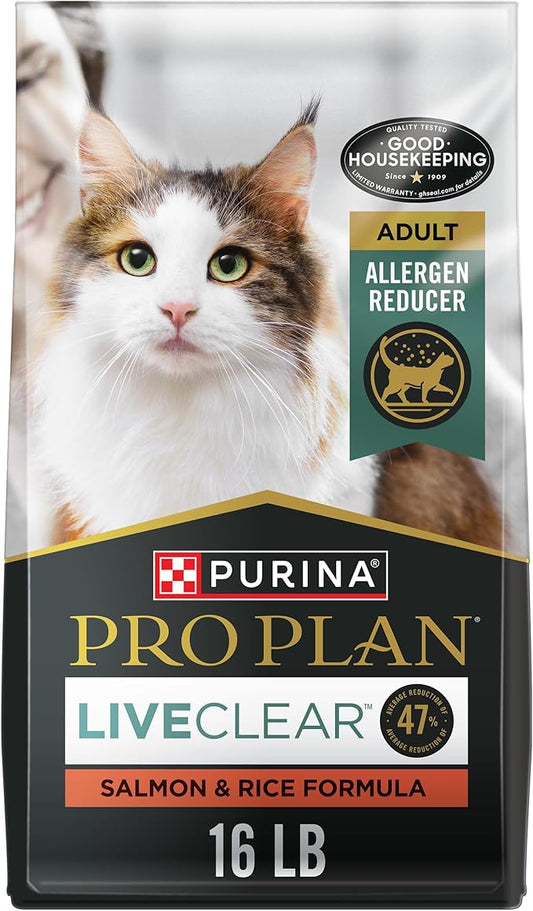 Purina Pro Plan LiveClear Cat Allergen Reducing Adult Dry Cat Food With Salmon and Rice