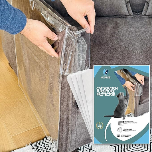 Cat Scratch Furniture Protector, Couch Arm Covers, Anti-Scratch Furniture Protector for Leather Couch, Cat Deterrent, Sofa Arm Covers, Couch Corner Protector - Model 2