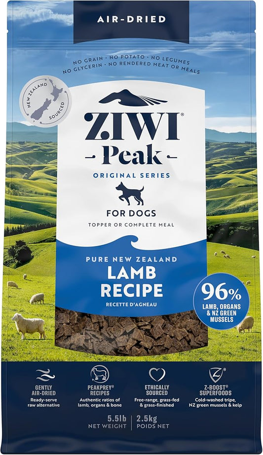 ZIWI Peak Air-Dried Dog Food ??Lamb - All Natural, High Protein, Grain Free, Limited Ingredient w/ Superfoods (88oz)