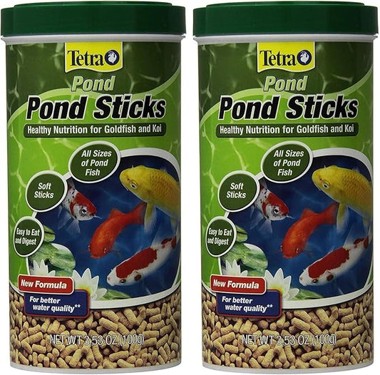 Tetra Pond Sticks, Fish Food, for Goldfish and Koi, 3.53 Ounces | Pack of 2 | Healthy Nutrition