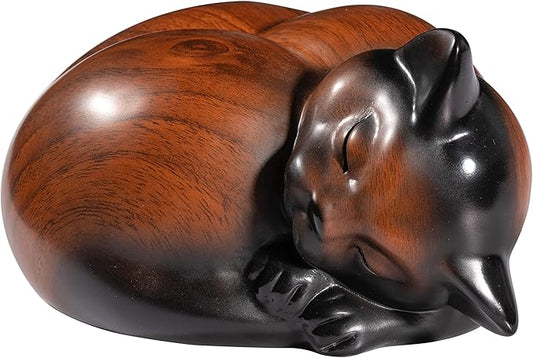 Pet Urns,Sleeping Resin Cremation Cat Urn, Cat Urns for Ashes, Small Animal Urn