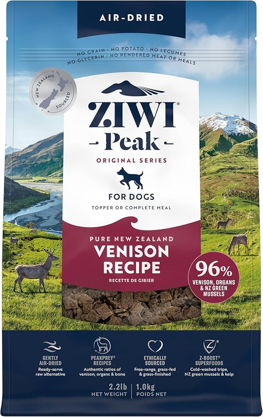 ZIWI Peak Air-Dried Dog Food ??Venison - All Natural, High Protein, Grain Free, Limited Ingredient w/ Superfoods (35.2oz)