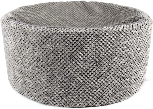 Winsterch Large Cat Bed - Soft, Enclosed & Washable cat Cave Bed for Indoor/Outdoor Cats & Kittens with Anti-Slip Bottom,Calming, Covered Cave Bed (Gray,17.8 x 17.8 x 7.84 in)