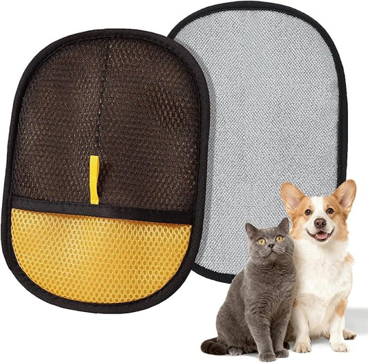 FlowFish 1 Pack Pet Hair Removal Electrostatic Glove for Dogs and Pets, Washable & Reusable Electrostatic Pet Hair Remover Glove, Durable Pet Hair Removal Tool for Multi-Occasions