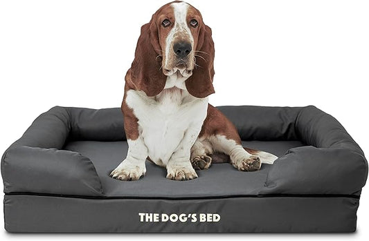 The Dog?™s Bed Large Grey with Black Trim 36x27, Waterproof, Veterinary Grade Memory Foam, Pain Relief: Arthritis, Hip & Elbow Dysplasia, Post Surgery, Supportive, Washable Cover, Veterinary-Approved