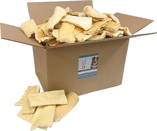 Beef Cheek Strips Premium Dog Chew (6" -100 Count) - NO Odor - Thick Cut - Rawhide Alternative - Beef Cheek Slice Chip Sticks - No Dyes, Chemicals, or Preservatives