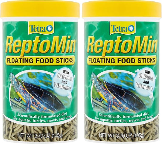 Tetra ReptoMin Floating Food Sticks, Food for Aquatic Turtles, Newts and Frogs, 3.7 oz (Pack of 2)