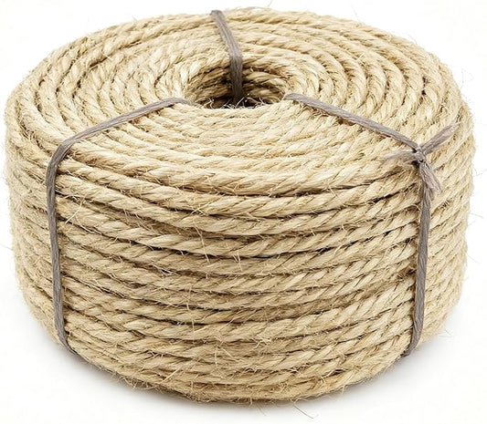 164ft Sisal Rope for Cat Scratcher | Cat Scratching Post Rope Replacement | Cat Tree Rope | Replacement to Refresh Cat Furniture | Twine for Crafting & Gardening | Natural Color